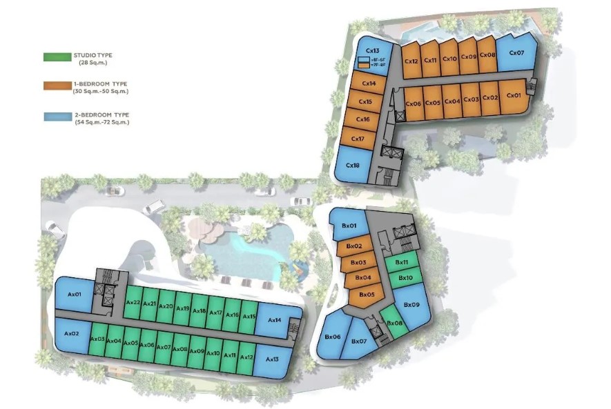 FOR SALE! PHUKET! Two-bedroom apartment, 54 m²