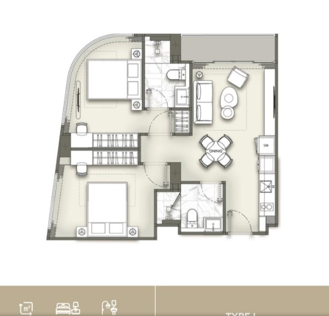 FOR SALE! PHUKET! Two-bedroom apartment, 54 m²